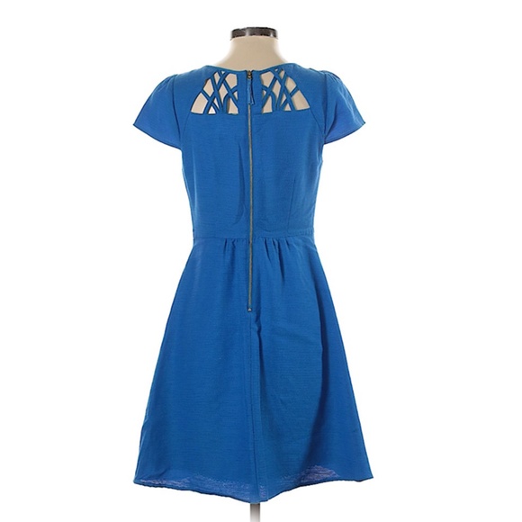 Maeve Nikola Blue Cut Out Dress Women's Size 8 - Picture 4 of 8